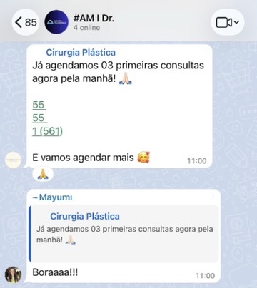 Depoimento de cliente Eixo Digital em conversa de WhatsApp 1